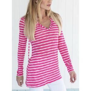 Jean-Pierre Klifa CABANA HOODED COVER UP FUCHSIA Size XL